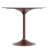 Osborne 36"W Genuine Marble and Iron Contemporary Dining Table with Pedestal Base