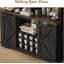 Armoire-bar de style campagnard avec rangement à niveaux et supports à vin Abrianna -1070997863