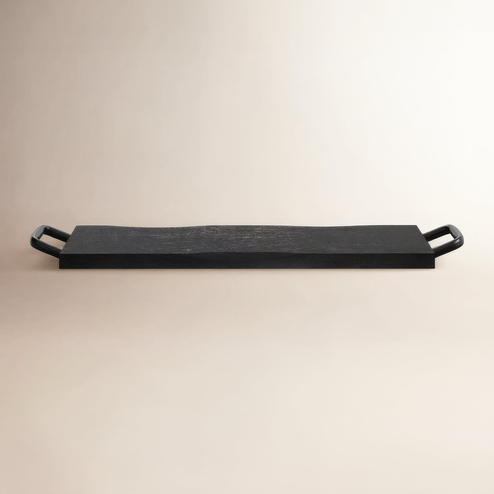 Alina Decorative Tray, 2" H x 26" W x 7" D, Black