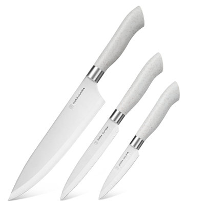 Ensemble de couteaux de cuisine en acier inoxydable à haute teneur en carbone Dura Living Ecocut