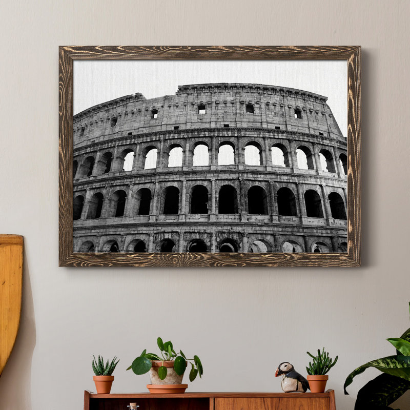 Colisée - reproduction de photo sur toile encadrée, Noyer, H 31,5 po x l 23,5 po x P 1,5 po