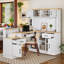 Bureau d'ordinateur en L avec prise de courant (sans la chaise)-1827323706