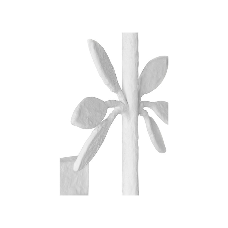 Julie Neill 1 - Light Armed Sconce, Plaster White
