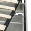 Grand lit plateforme tapissier avec 4 tiroirs brevetés, tête de lit capitonnée cousue pour un rangement moderne