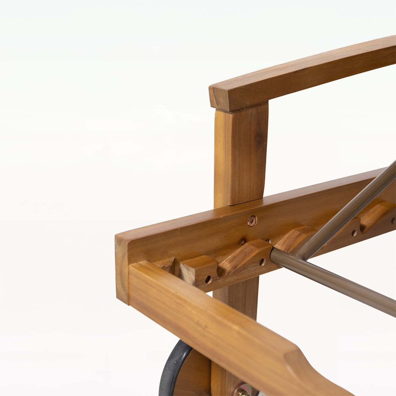 Chaise longue en bois exquis pour une détente et une grâce inégalées, Gris