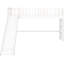 Lit mezzanine simple simple avec glissade, blanc - offre un espace de jeu supplémentaire en pin, espace et glissade de jeu amovible dans la chambre à coucher-1523680095-1523680093