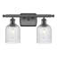 Éclairage pour salle de bain à intensité variable en métal à 2 lumières avec abat-jour en verre l 15 po Brysin-1081681819-1085497929
