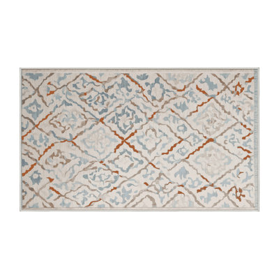 Machine Washable Beige Area Rug