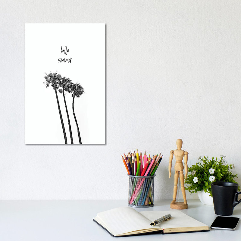 Hello Summer by Melanie Viola - Wrapped Canvas Gallery-Wrapped Canvas Giclée, 20.32 cm H x 30.48 cm W