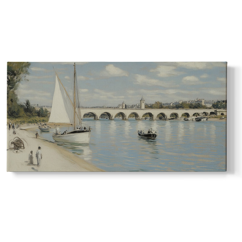 Série nautique-LVI- Toile tendue avec châssis - Prêt à accrocher, H 16 po x l 32 po