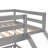 Twin Over Bunk Bed With Slide And , Gray - Stylish Look Stable Sleep Option-1310991376
