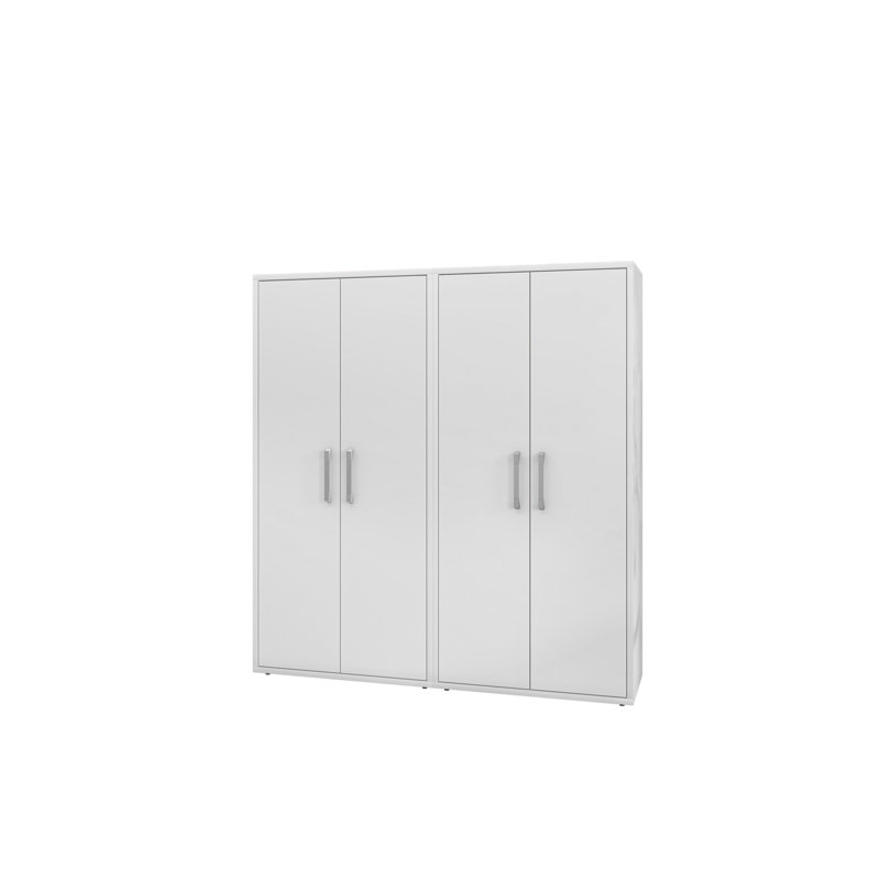 Aseem 2 Piece Single Storage Cabinet ( 73.43'' H x 70.86'' W x 17.72'' D), White