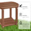 Table de bout ovale double Adirondack, table de patio, brun estampé-1544110436
