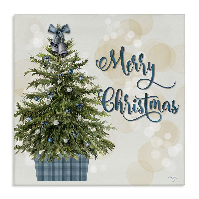 Arbre de Noël en toile écossaise, conception par Mollie B., H 17 po x l 17 po