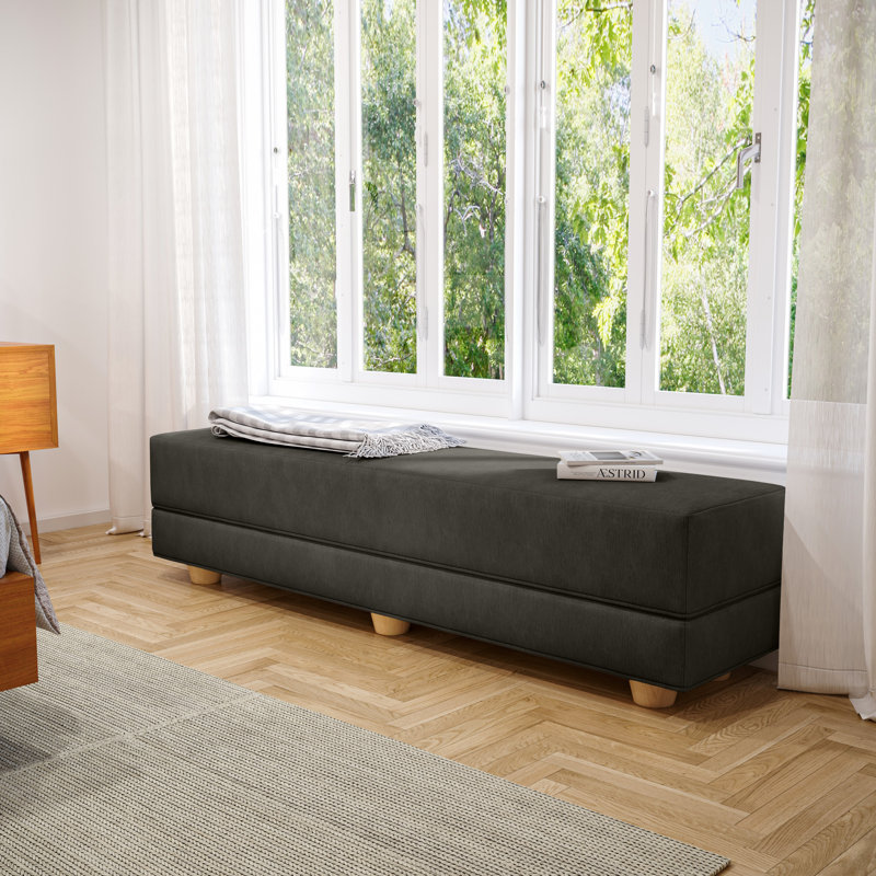 Banc convertible simple Palisades Camden, Gris anthracite