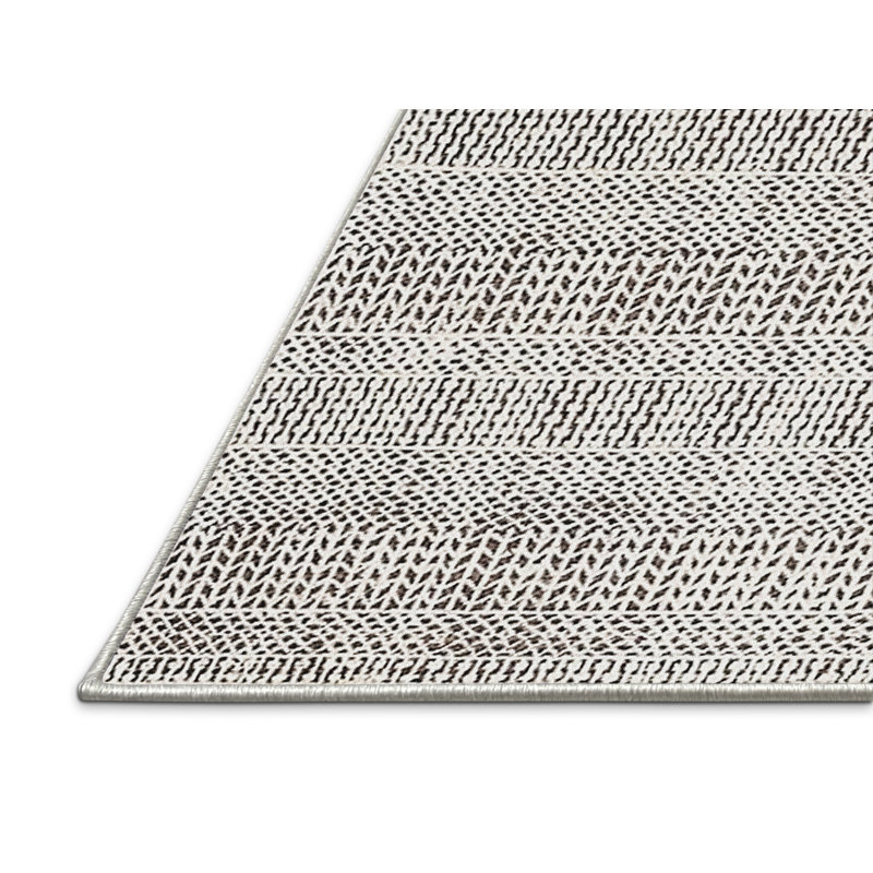 Tapis gris à motif géométrique Nocona, Rectangle 3 pi x 5 pi