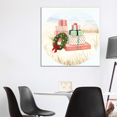 Christmas Coast Collection C 1 Piece Wrapped Canvas Painting