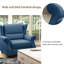 Fauteuil inclinable ergonomique en coton et lin-106722502