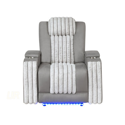 Duran Power Recliner With Power Headrest And LED, Ultimate Comfort And Modern Technology For Relaxation