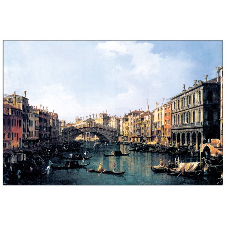 Poster ''Rialto-Brücke'' von Giovanni Canaletto, Grafikdruck