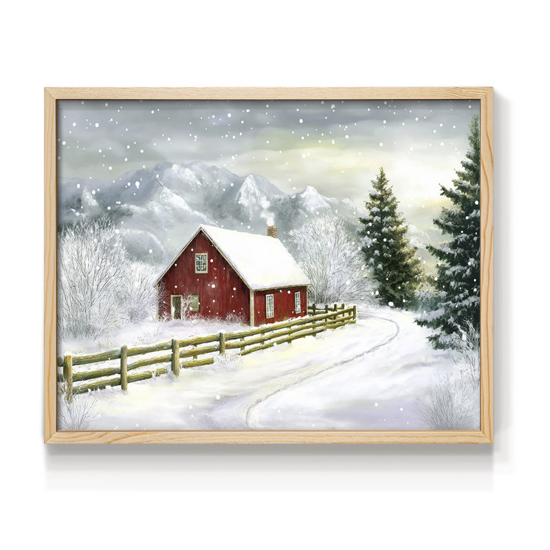 «Chirstmas Art» - DCCLVII - Reproduction encadrée - Restickable, H 8 po x l 10 po, Naturel