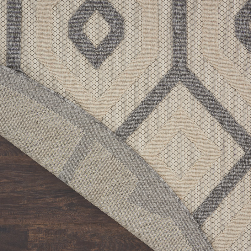 Allesandra Geometric Indoor / Outdoor Rug, Round 7'10"