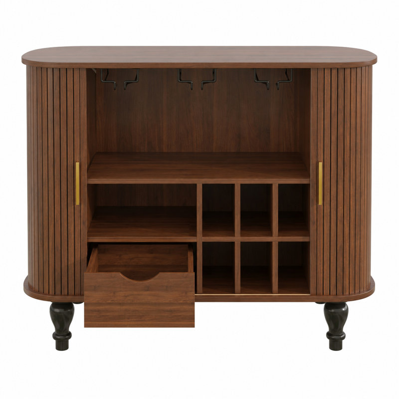 Bar Mid-Century, Walnut