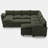 Luna Large Chenille U-Shaped Sofa Convertible Sectional King Pull Out Bed Sleeper Livingroom Apartment Storage Seat Corner Couch-1376048775