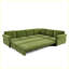 Canapé-lit en chenille convertible vert