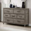 Commode de chambre à coucher de style rustique en mélamine vieillie 7 tiroirs