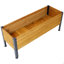 Lit surélevé rectangulaire en bois pour jardin