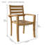 Catalina Stacking Teak Patio Dining Chairs