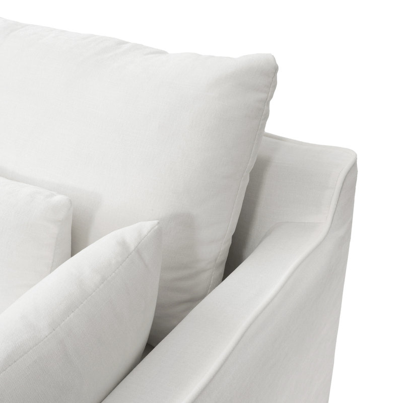 Fauteuil d'appoint d'angle rembourré et modulaire, White