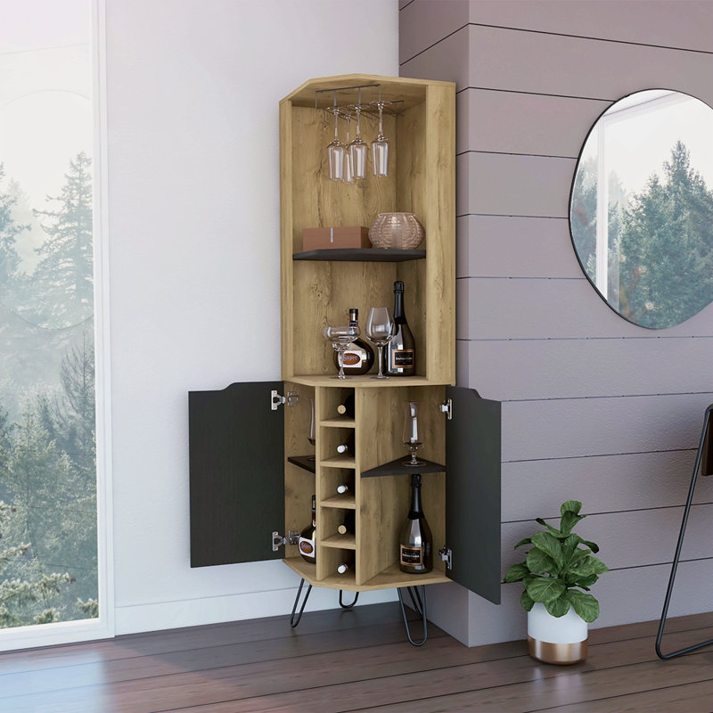 Armoire à 2 tablettes et 6 bouteilles