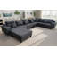 Canapé modulaire réversible en microfibre avec repose-pieds Mandey-3580385