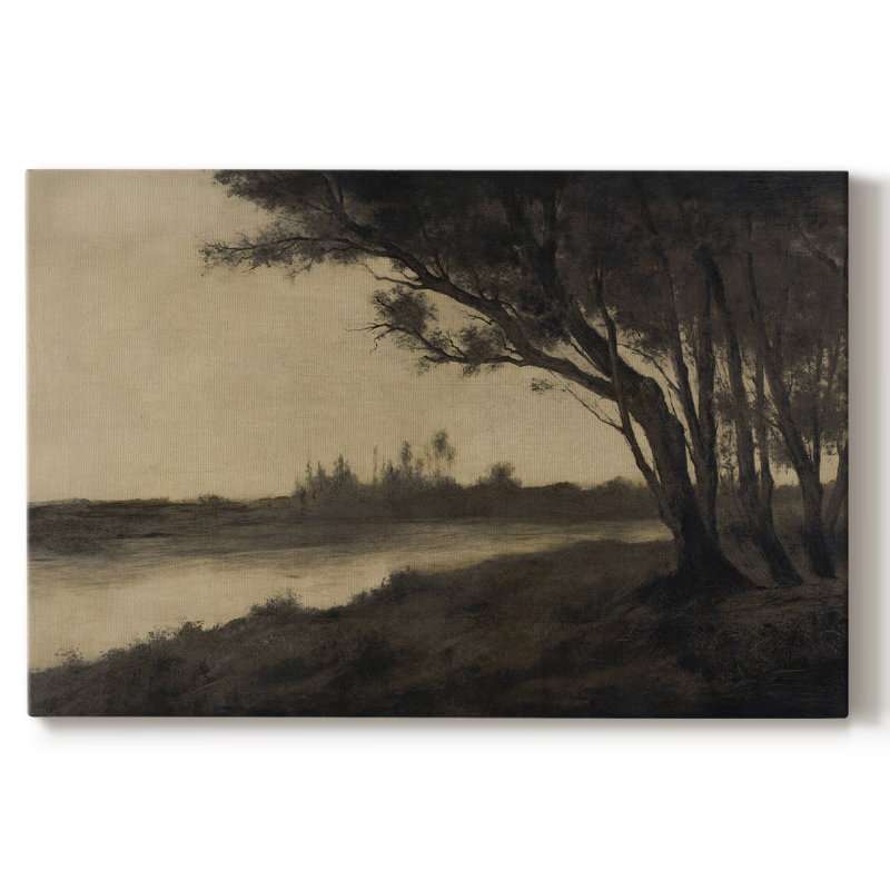 Paysage rétro - DCLxx III, Toile tendue, H 9 po x l 13 po x P 1,5 po