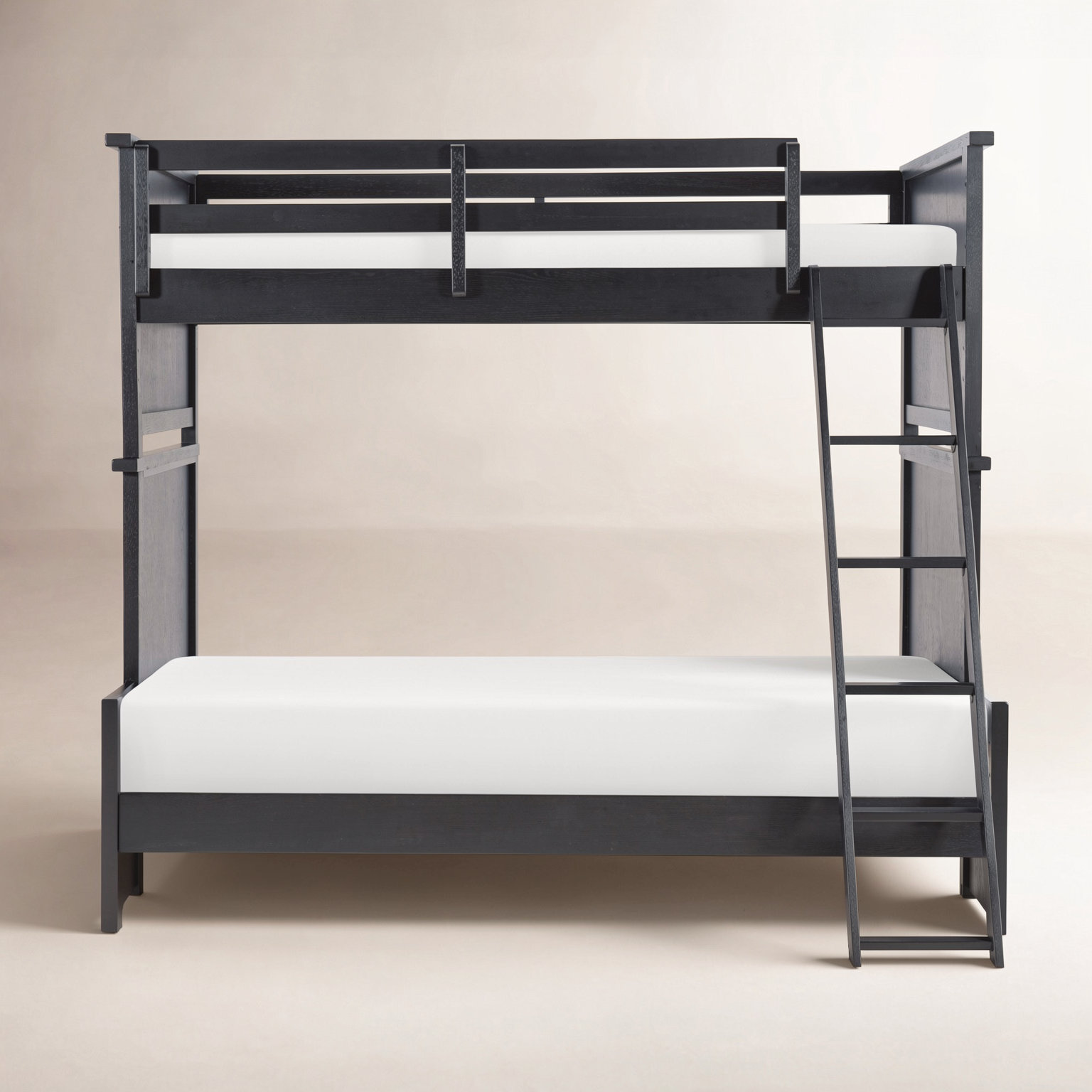 Today's Traditions Bunk Bed With Ladder, Twin Over Full, Blacksmith