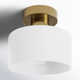 Single Light Glass Semi Flush Mount