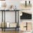 2-Tier Small Entryway Table, 29.5" Thin Sofa Table With Storage, Behind Couch Table, Display Table,Rustic Brown And Black-2136012669