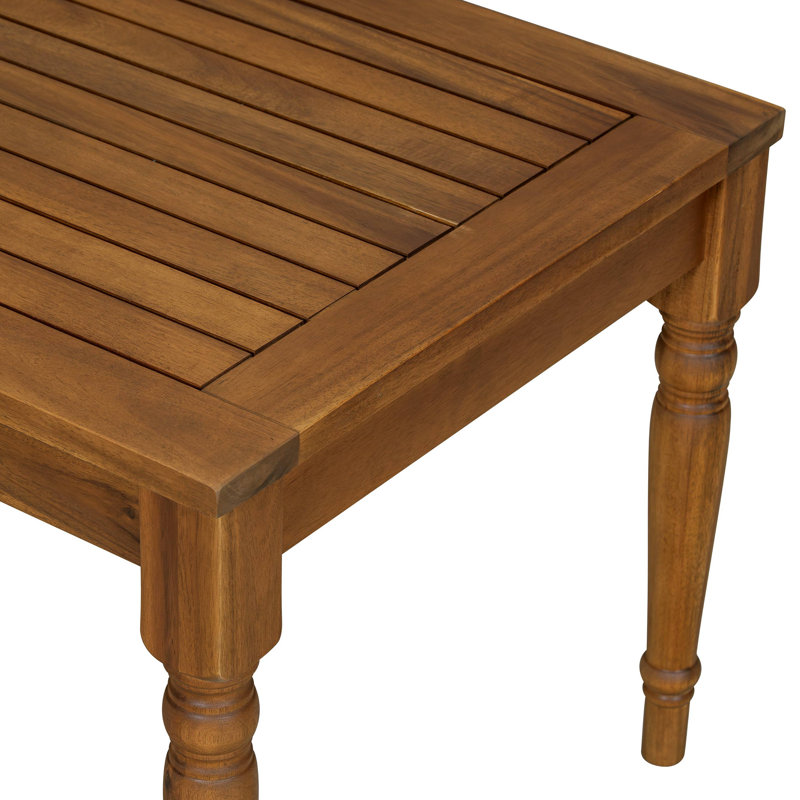 Ensemble de conversation 4 pièces avec coussins, ensemble de conversation d'extérieur en bois d'acacia, naturel et beige