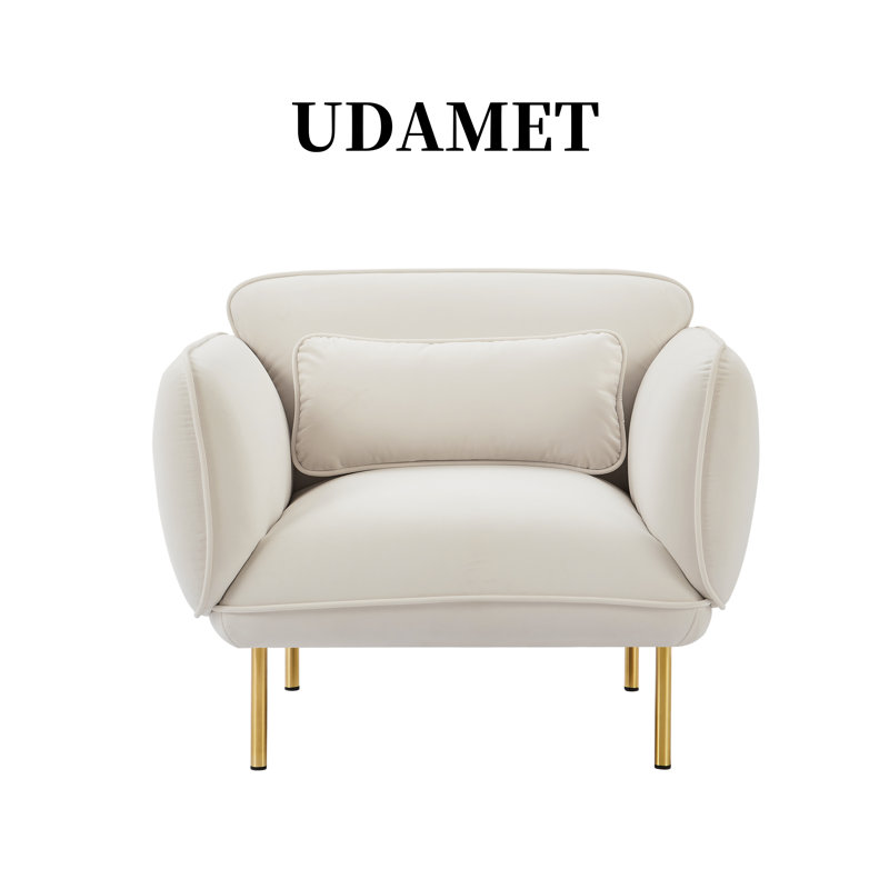 Fauteuil surdimensionné à accoudoirs rembourré Velveta