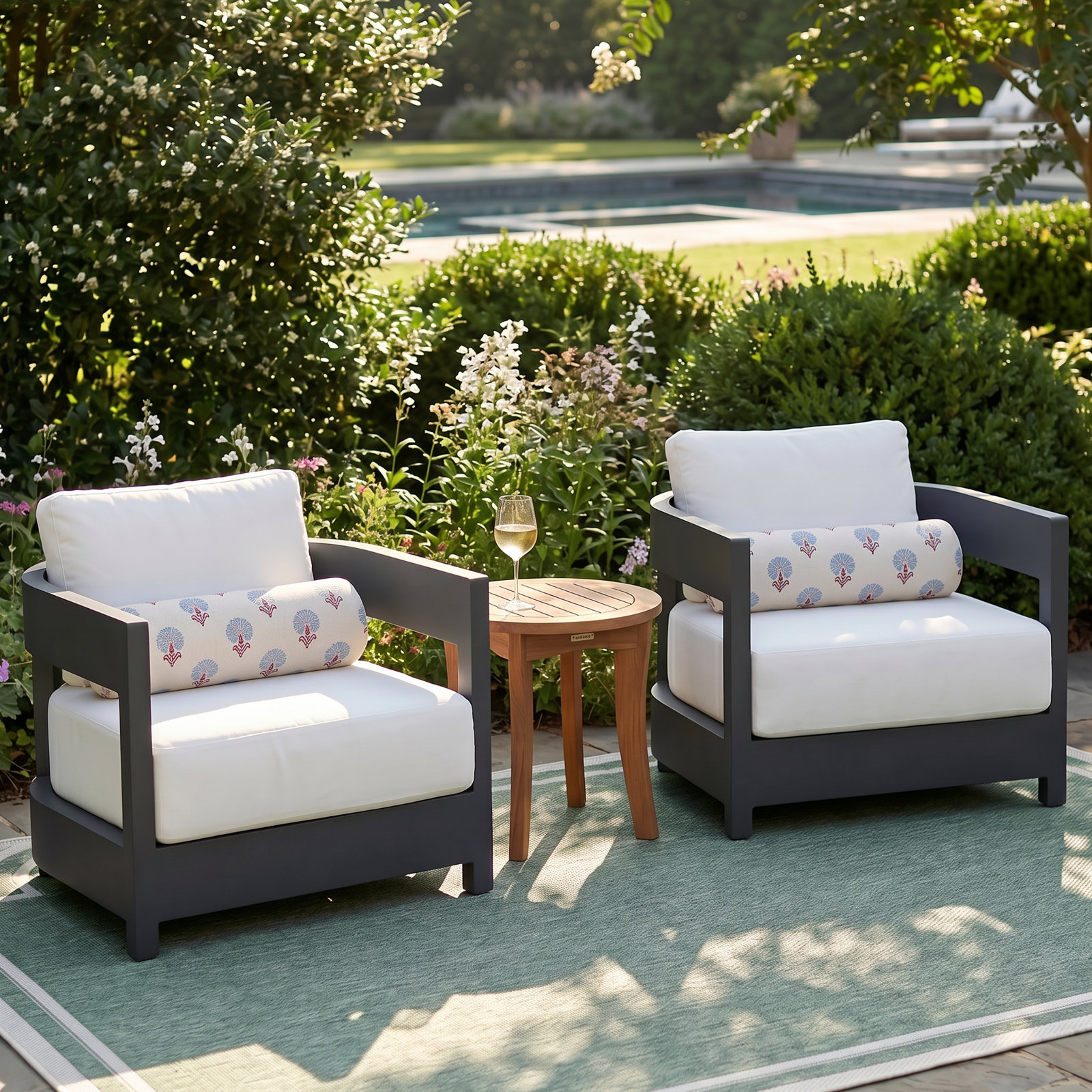 Everlee Sunbrella® Patio Lounge Chair, White