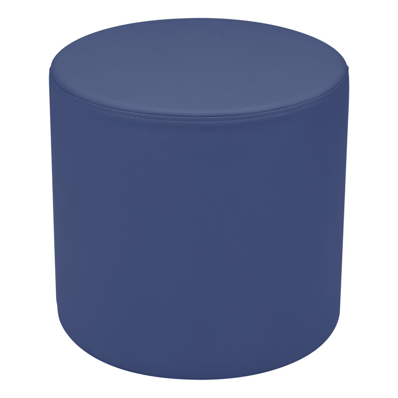 Pro Series Upholstered Round Ottoman 18" Height, Navy