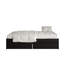 Lit matelot simple en bois avec rangement noir-793774341