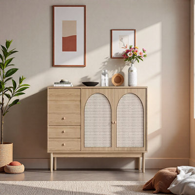 Wabi Sabi Style Multifunctional Accent Cabinet