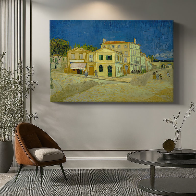 The Yellow House (The Street) - Vincent Van Gogh - Toile tendue avec châssis - 1888, 18 x 27