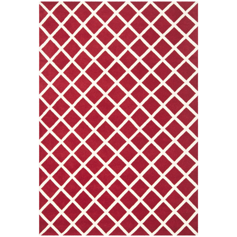 Teresita Hand Tufted Wool Geometric Rug, Rectangle 6' x 9'
