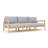 Maia 85" Teak Sofa, Granite Cushions-122886864