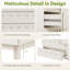 Commode et commode à 6 tiroirs Modern Ivory, rangement en bois spacieux pour la chambre à coucher