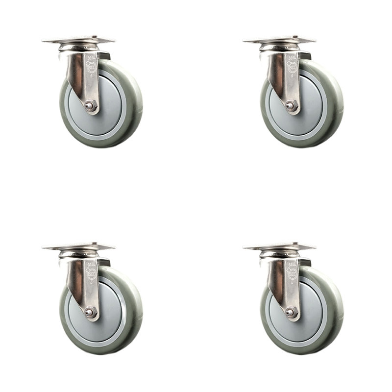 Swivel Stem Caster, Gray
